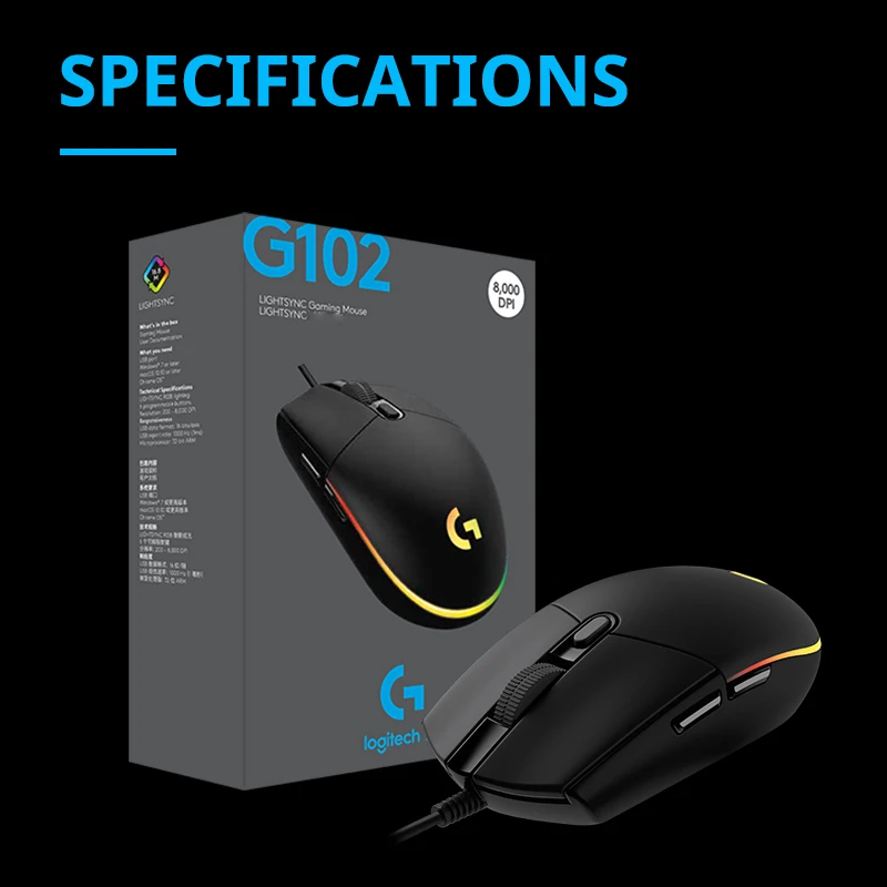 Gaming mouse Logitech G102 Gaming Mouse gamer pc gamer mouse inambricos