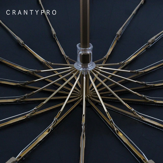 Crantypro Vintage Kopott Virágmintás Esernyő Elegáns Lótusz Háromszoros Gyerekek Tartós Hordozható Automatikus Nyitott Vízálló - Image 3