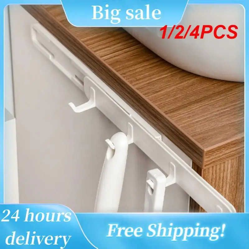 

1/2/4PCS Household Supplies Retractable Hook Hanger Creative Gap Hook Towel Hook Kitchen Bathroom Wall-mounted Hooks Storage