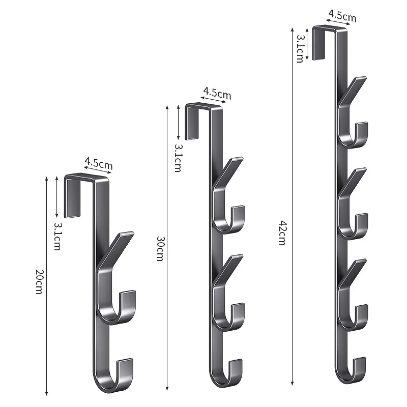 Door Hook Door Hanging Hook Free-Punch Door Back Type Metal Hat Coat Hanger