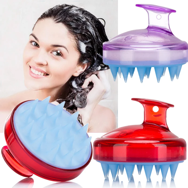 

Silicone Shampoo Scalp Hair Massager Head Body Scalp Massage Brush Comb Hair Washing Comb Shower Brush Bath Spa Massage Brush