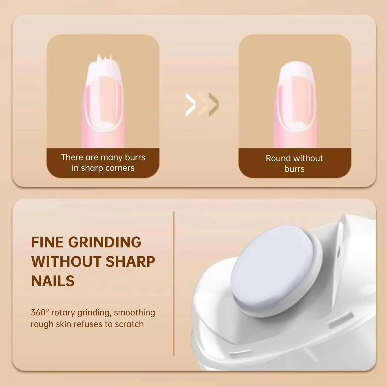 2 IN 1 Electric Nail Clipper Cutter With LED Light Automatic Nail Grinder Trimmer For Baby Adult Mini Manicure Tools Nail Care