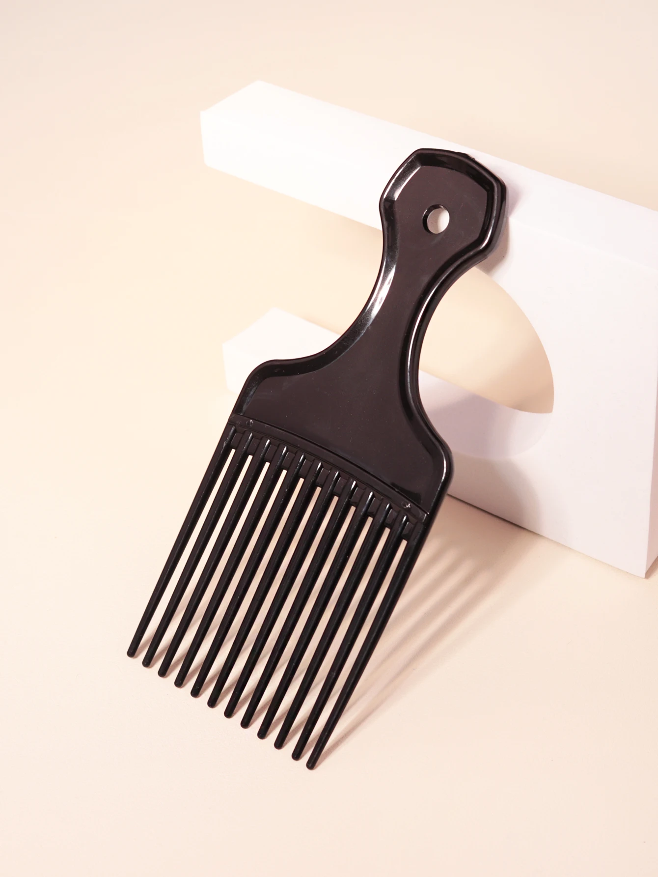 1PCS wide toothed brush comb fork brush insertion type hair comb plastic gear comb curly hair African hairstyle tool 4