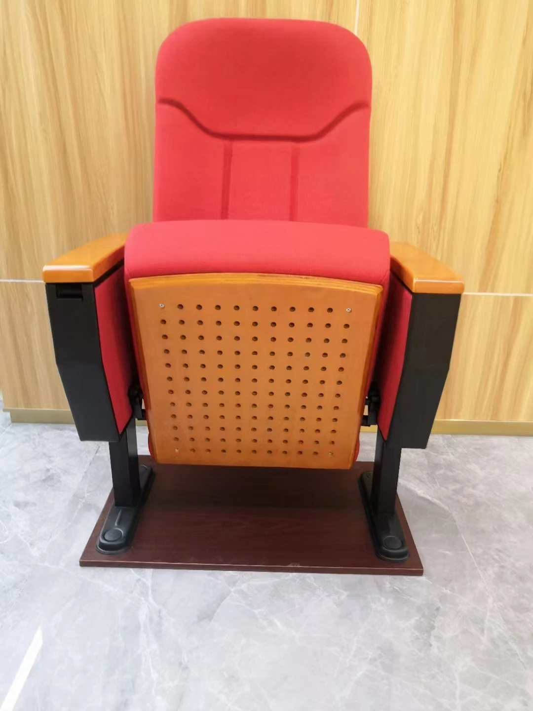 1pcs high quality detachable cinema Theater chairs bus chairs churches chair student Fabric wooden color customize office