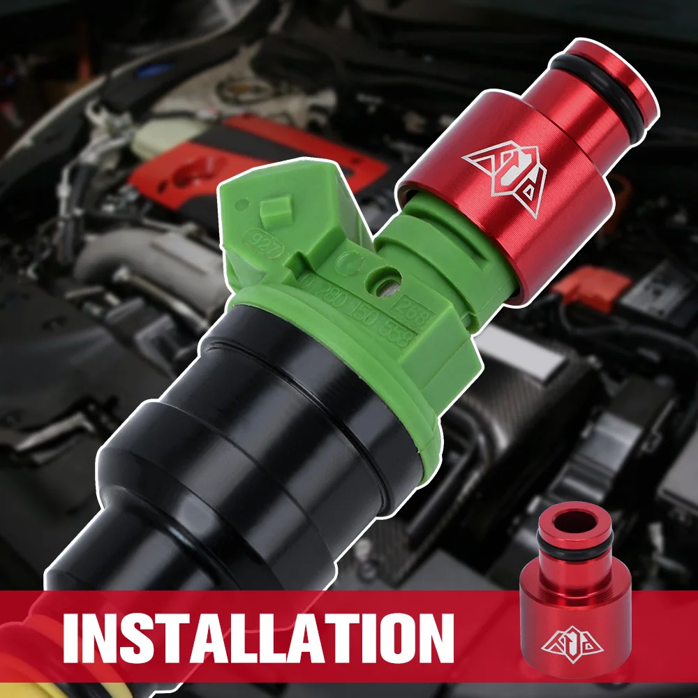 Fuel Injector Hat Nozzle Adapter 4pcs fuel injector cleaner diesel injector tube fuel injector removal tool