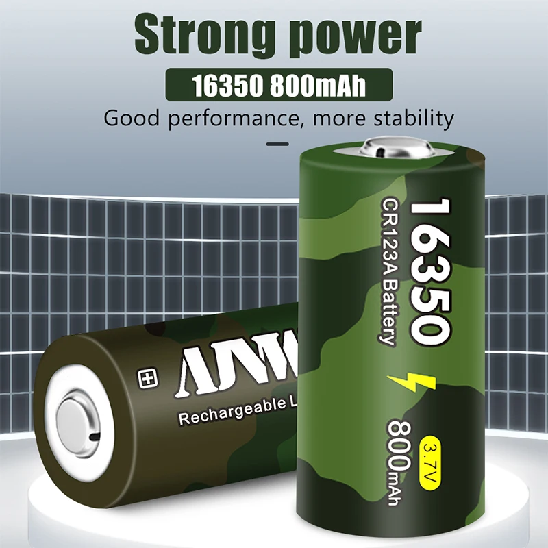 16340 16350 Batteria 800Mah 3.7V Batteria Ricaricabile Agli Ioni Di Litio Cr123A Rcr 123 Icr Per Arlo Security Camera L70 Torcia A Led