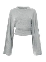 Long Sleeve Women Pullover O Neck Skinny Y2K Summer Clothes Casual T Shirt Top Streetwear 2025 Fashion Gray Tees Crop Top 6