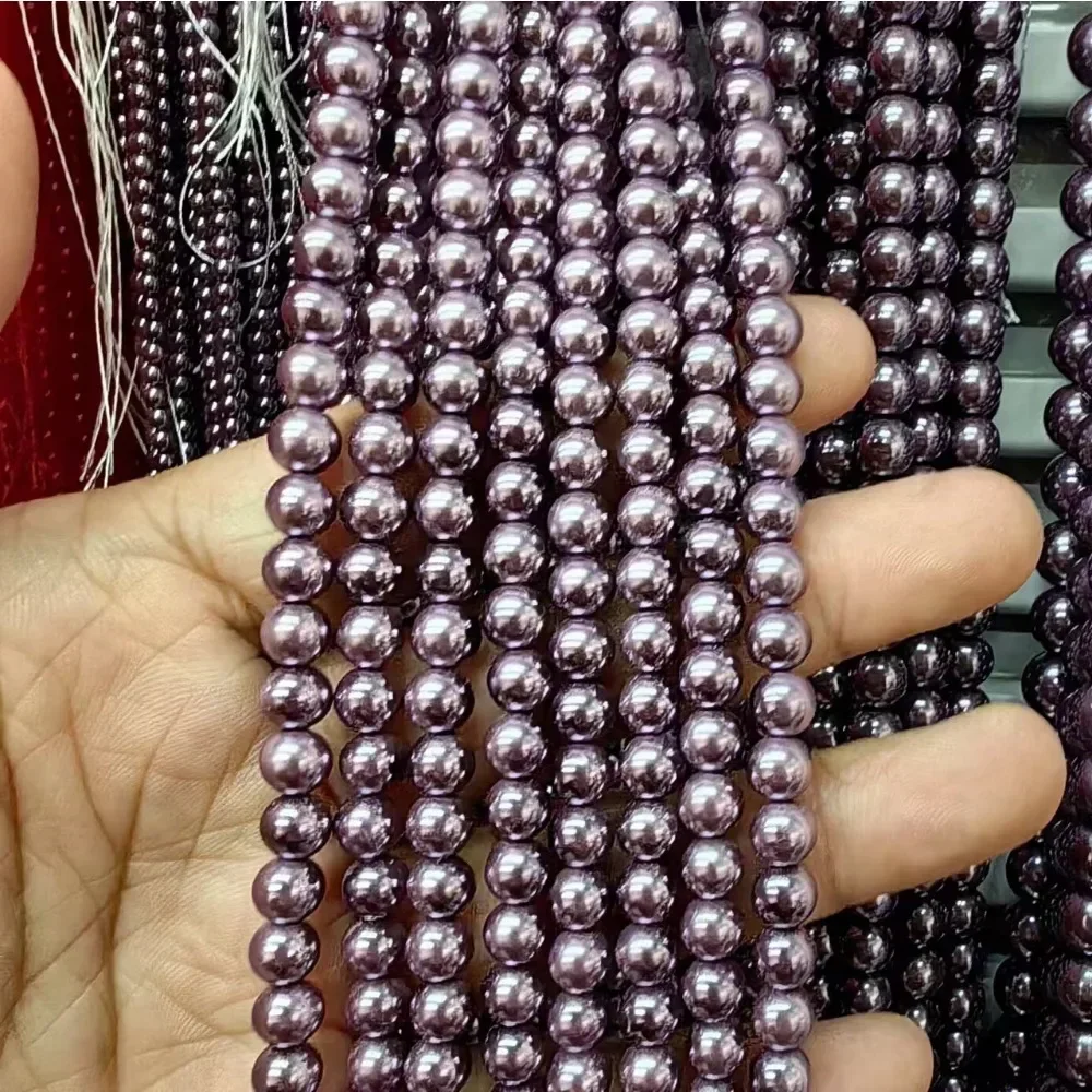 

Charms Purple South Sea Shell Pearl Beads for Jewellery Making Diy Accessories Women Gift Necklace Bracelet Earring Wholesale