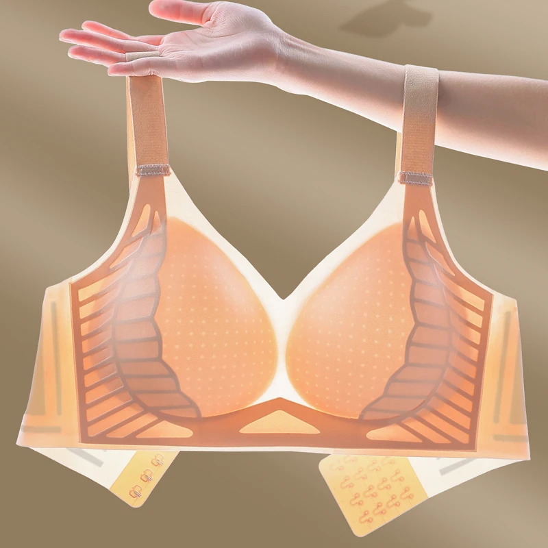 

Women's Full Coverage Wire Free Non-Foam smooth Bra M-6XL