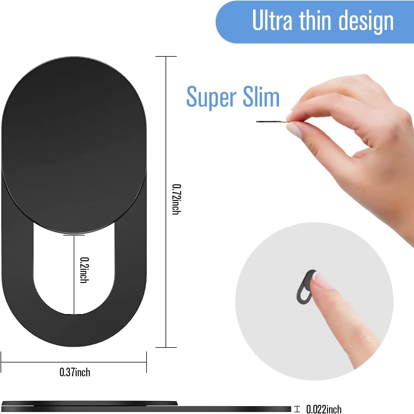 Universal Magnetic Webcam Privacy Cover Slider for Tablets, Laptops, and Mobile Devices