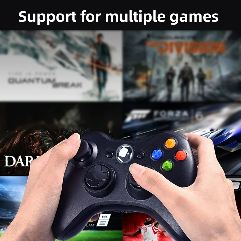 wired Game Controller Supports Xbox 360 And Windows 7/8/10, With Built-in Motor, Multiple Colors To Choose From_voghion.com