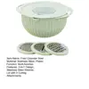 Food Colander With Mixing Bowl Stainless Steel Strainer Fruit Cleaner With 3 Cutting Blades Food Slicer Grater Kitchen Gadgets 5