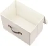 Foldable Storage Boxes with Lids 5 Pack Fabric Storage Bins with Lids, Room Organization, Office Storage, Toys - Beige 4