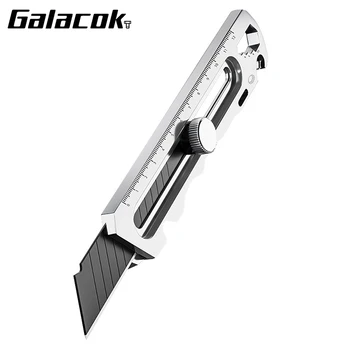 Coltello multiuso in acciaio inossidabile 6 in 1, apribottiglie multifunzione, taglierino retrattile, coltello portatile per ufficio, casa, corriere, apertura pacchi