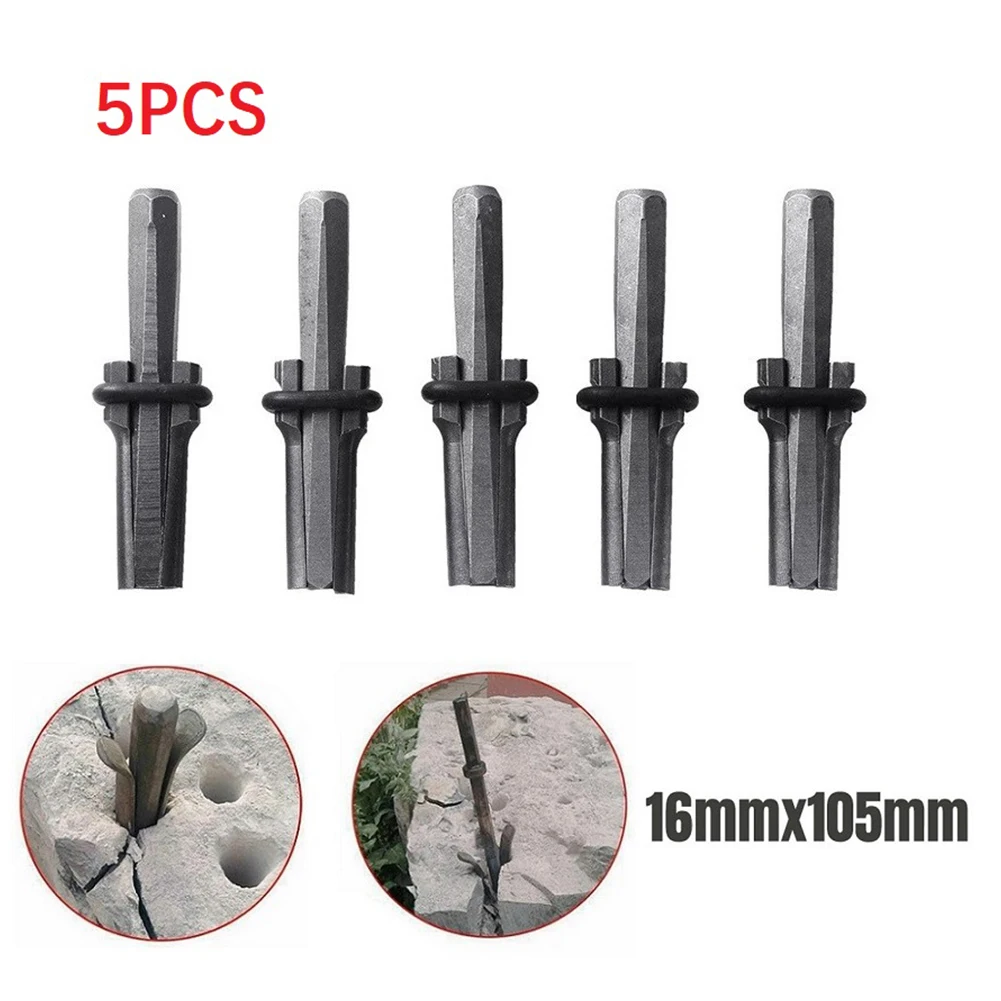 15PCSStoneSplittingToolStoneSplitterMetalPlugWedgesConcrete