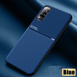 Enhanced Shockproof Silicone Magnet Case Cover for ViVo V21 (Blue)