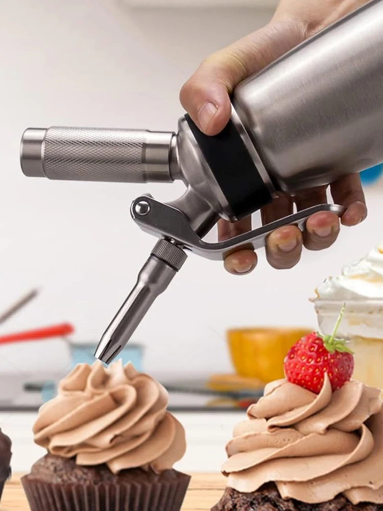 104652-473898.Jpg Whipped Cream Dispenser – 1 Pint (0.5 L) Stainless Steel Cream Whipper Canister