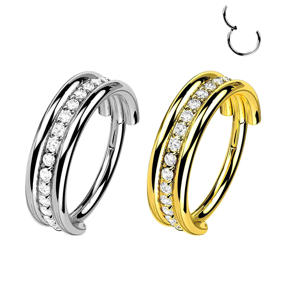 

Серьги-гвоздики из хирургической стали 316L с фианитами