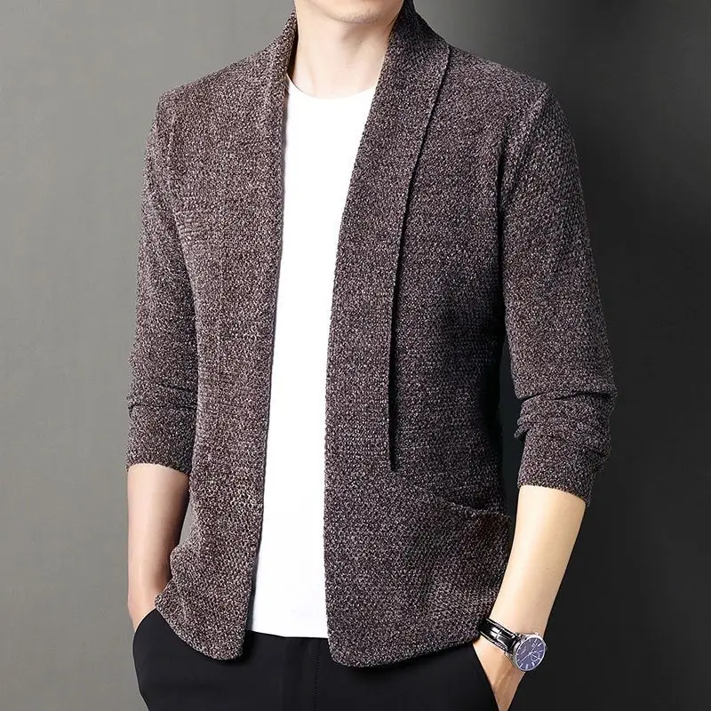 Autumn KPOP Fashion Style Harajuku Slim Fit Knitwear Loose Casual All Match Outerwear Solid V Neck Cardigan Long Sleeve Sweaters
