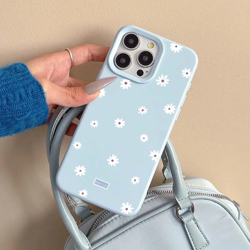 Charming Daisy Flower Shockproof Silicone Phone Case