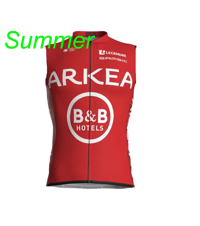 Asain Size ARKEA BB HOTEL Team Windproof/Fleece/Summer Cycling Sleeveless Vest SIZE XS-4XL
