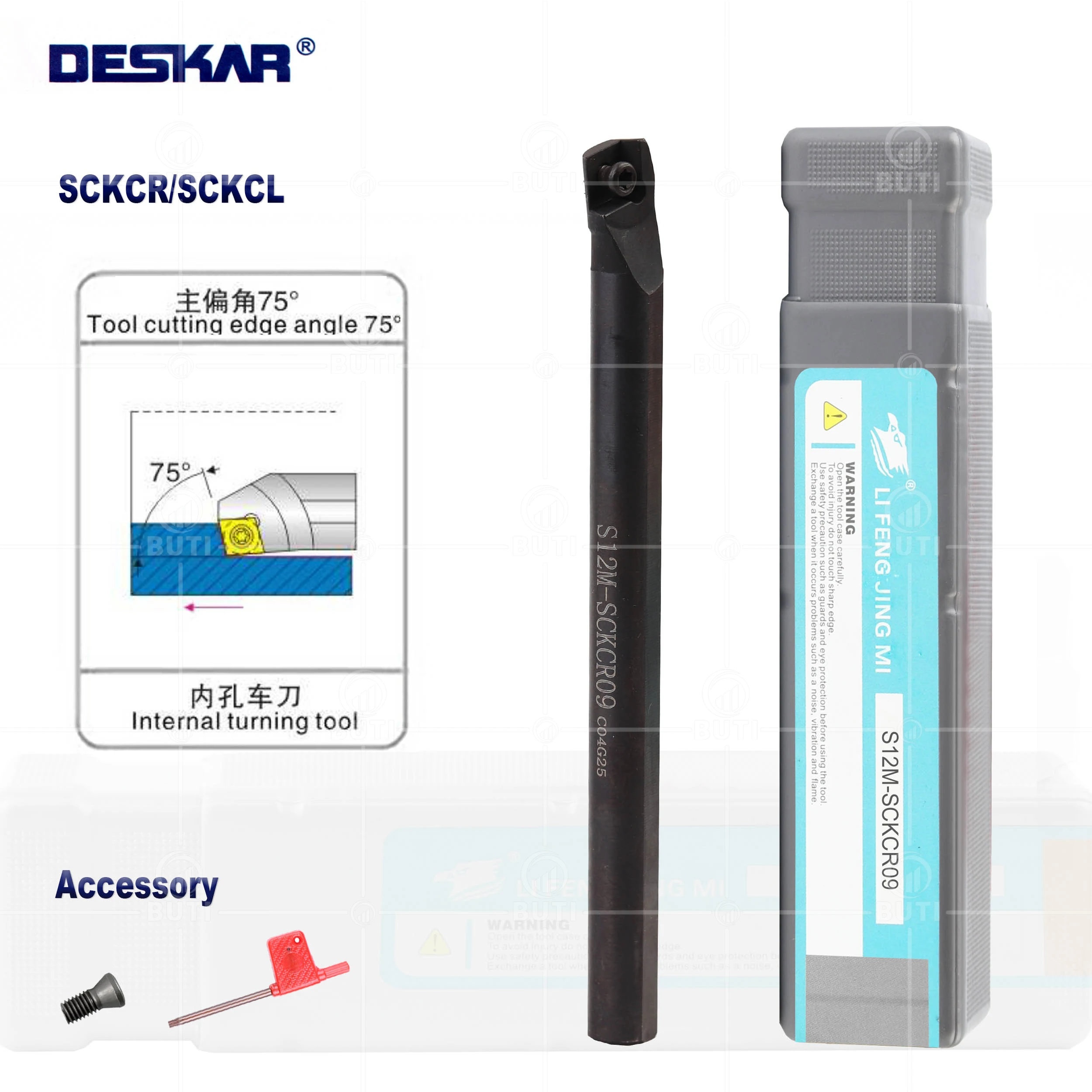 

DESKAR 100% Original SCKCR SCKCL Internal Lathe Shank Holder S08K S10K S12M-SCKCR06 S16Q-SCKCR09 S20R S25S-SCKCR09 Turning Tools