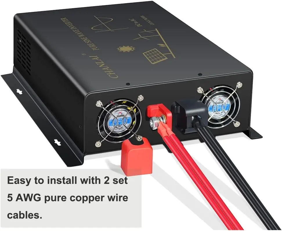 Description Picture 4 of item2000W Pure Sine Wave Solar Inverter USB Port 24V 120V Power Bank Battery Generator 12V/48V DC to 110V/220V/240V AC Converter