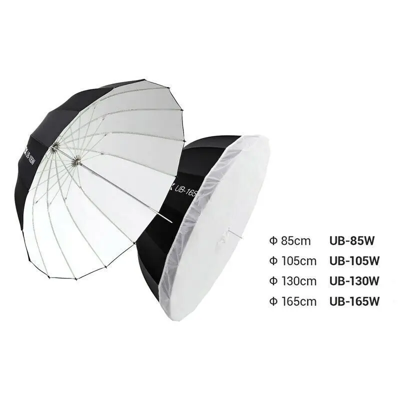 Description Picture 6 of itemSelens Parabolic Reflective Soft Diffuser Cover Softbox 85/105/130/165CM Photo Studio kits Soft Umbrella Photography Accessories