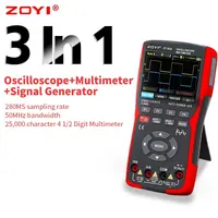 3in1 ZT703S Digital Oscilloscope Multimeter 50MHz Bandwidth 280MS Rate PC Waveform Data Storage Dual Signal Generator Tester 1
