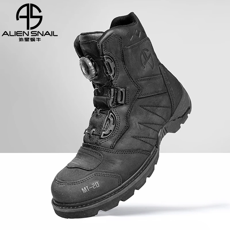 Retro Cruise Motorcycle Boots motorcycle shoes motorcycle boots For Men Travel Leisure Knob Adjust Waterproof Off-Road rally Protective