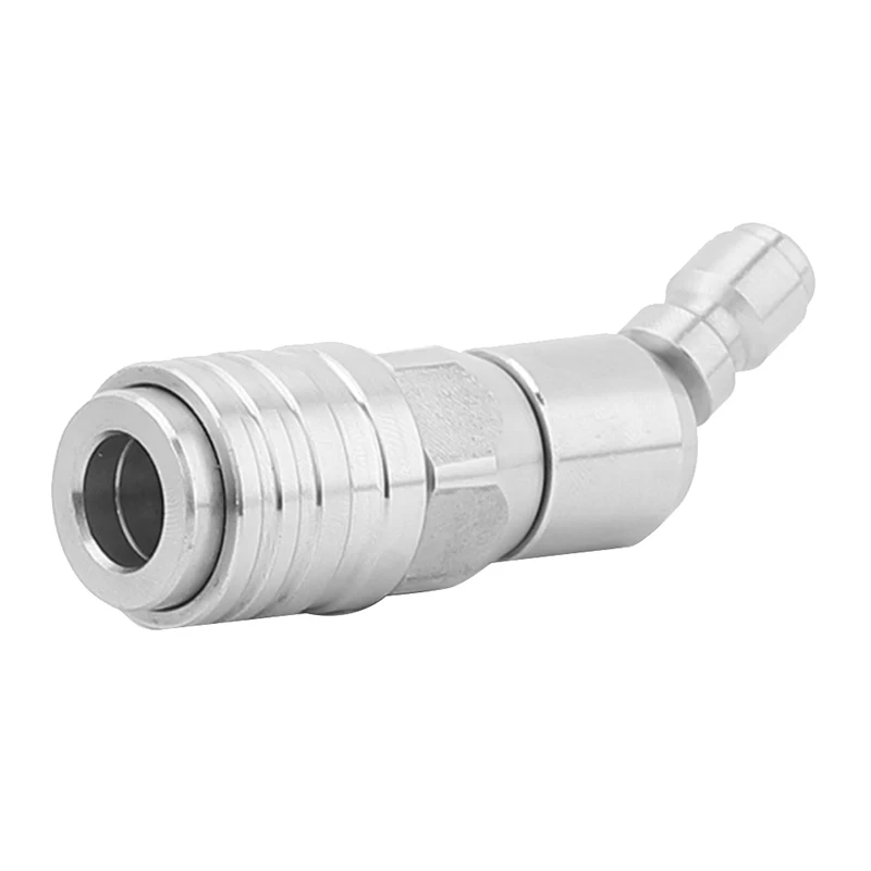 

1/4Inch Quick Plug Connector Pressure Washer Sewer Jetter Nozzle 360 Degree Rotating Self-Locking Female Nozzle