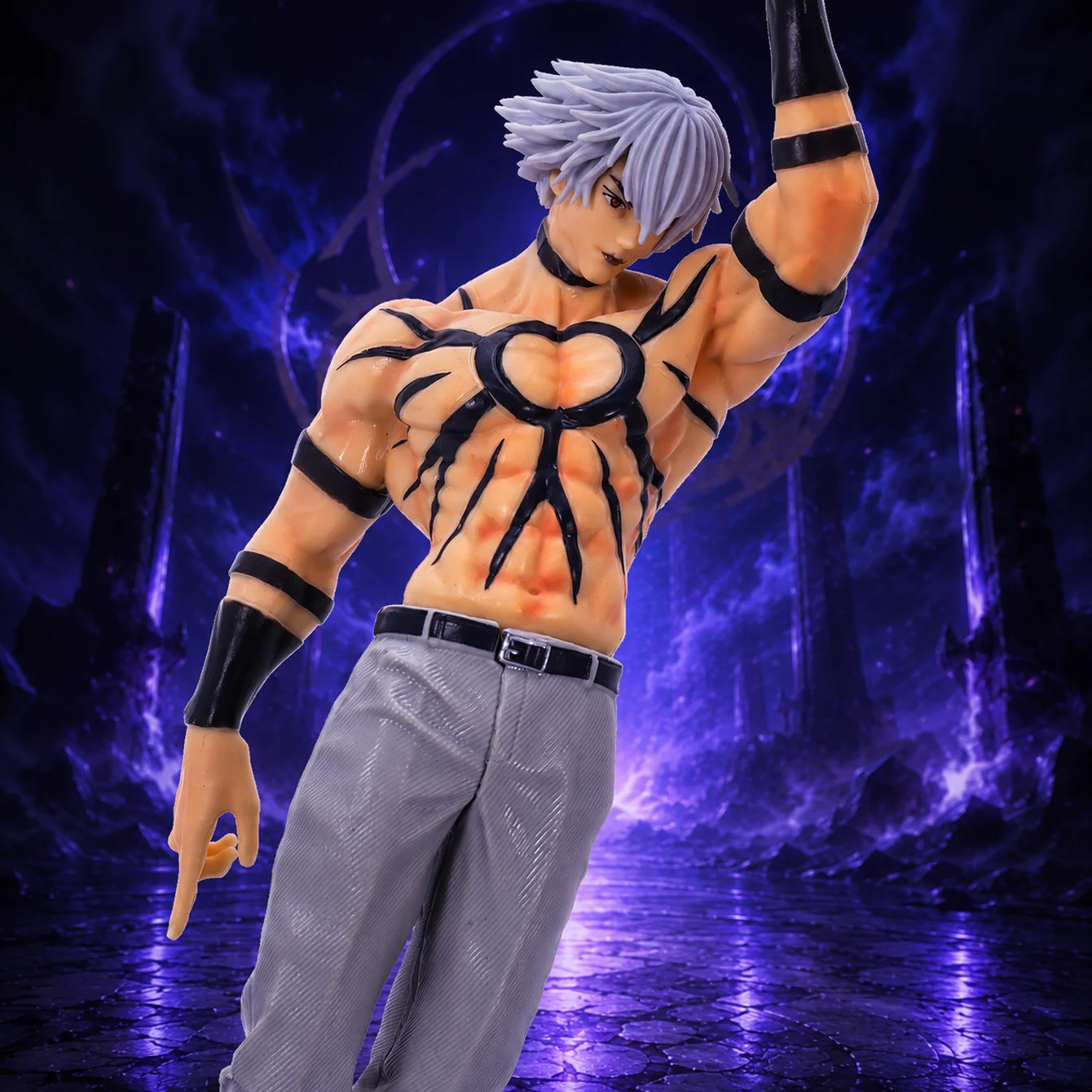 Orochi Anime Character Statue - Hot-Blooded King of Fighters Collectible & Desktop Decoration Gift