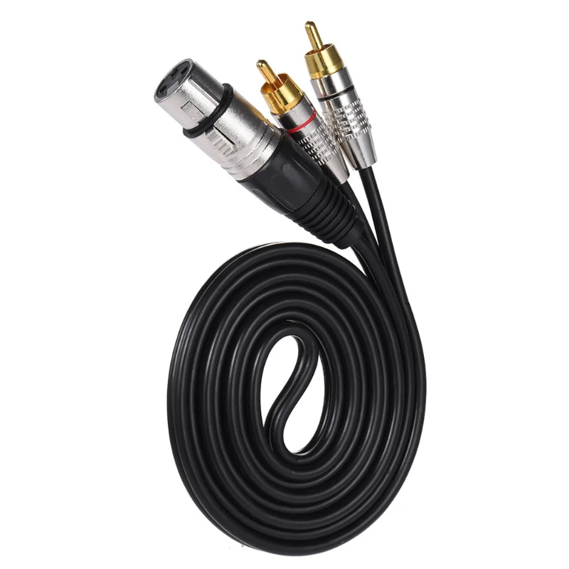 Cavo Audio RCA – XLR, Doppio RCA Maschio A Doppio XLR Femmina, 1 Metro, HIFI Per Amplificatore E Mixer