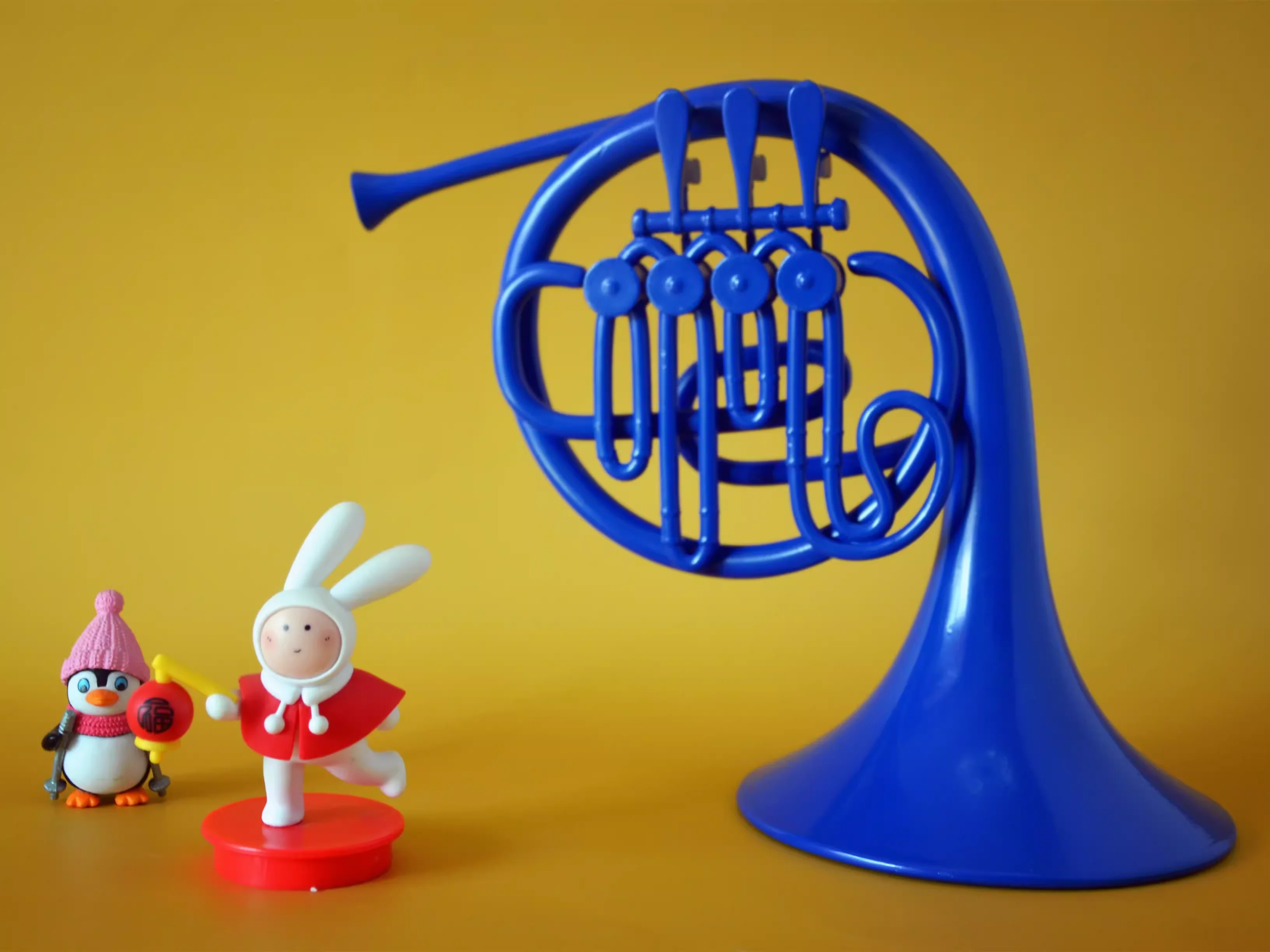 【OHANA様用】オリバーガルFRENCH FRENCH FRENCH New How I Met Your Mother Blue French Horn Resin Home Desk
