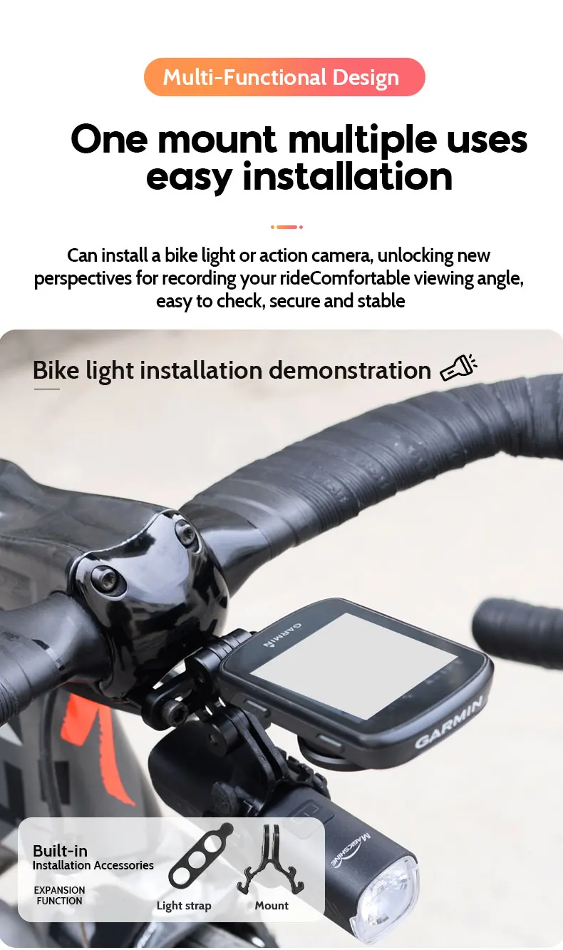 Thinkrider Fahrrad-Stoppuhr-Halterung Verstellbare Fahrradcomputer-Halterung aus Aluminiumlegierung für Outdoor-Radfahren – Detail 4