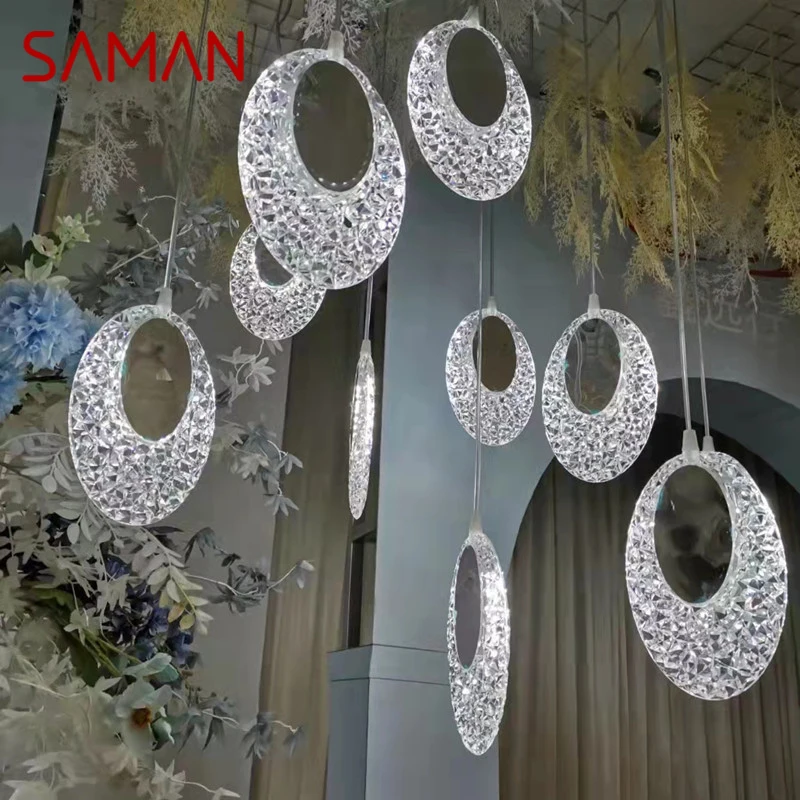 

SAMAN Modern Wedding Pendant Lamp Festival Lights Atmosphere LED Light For Party Stage Background Decorationnd