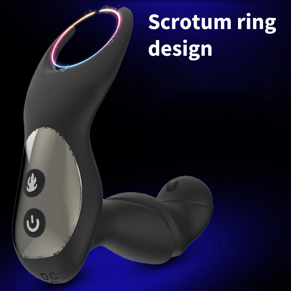 Prostata-Massage männlicher Vibrator Rotation Perlen Anal Plug Vibrator Silikon Verzögerung Ejakulation männlich Masturbat_voghion.com