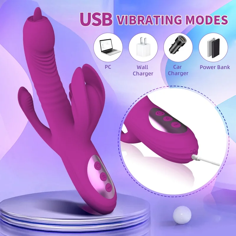 Swing Telescopic 10-Frequency Vibrator Clitoris Nipple Stimulator G-Point Massager Female Heating Masturbator Sex Toys 18+