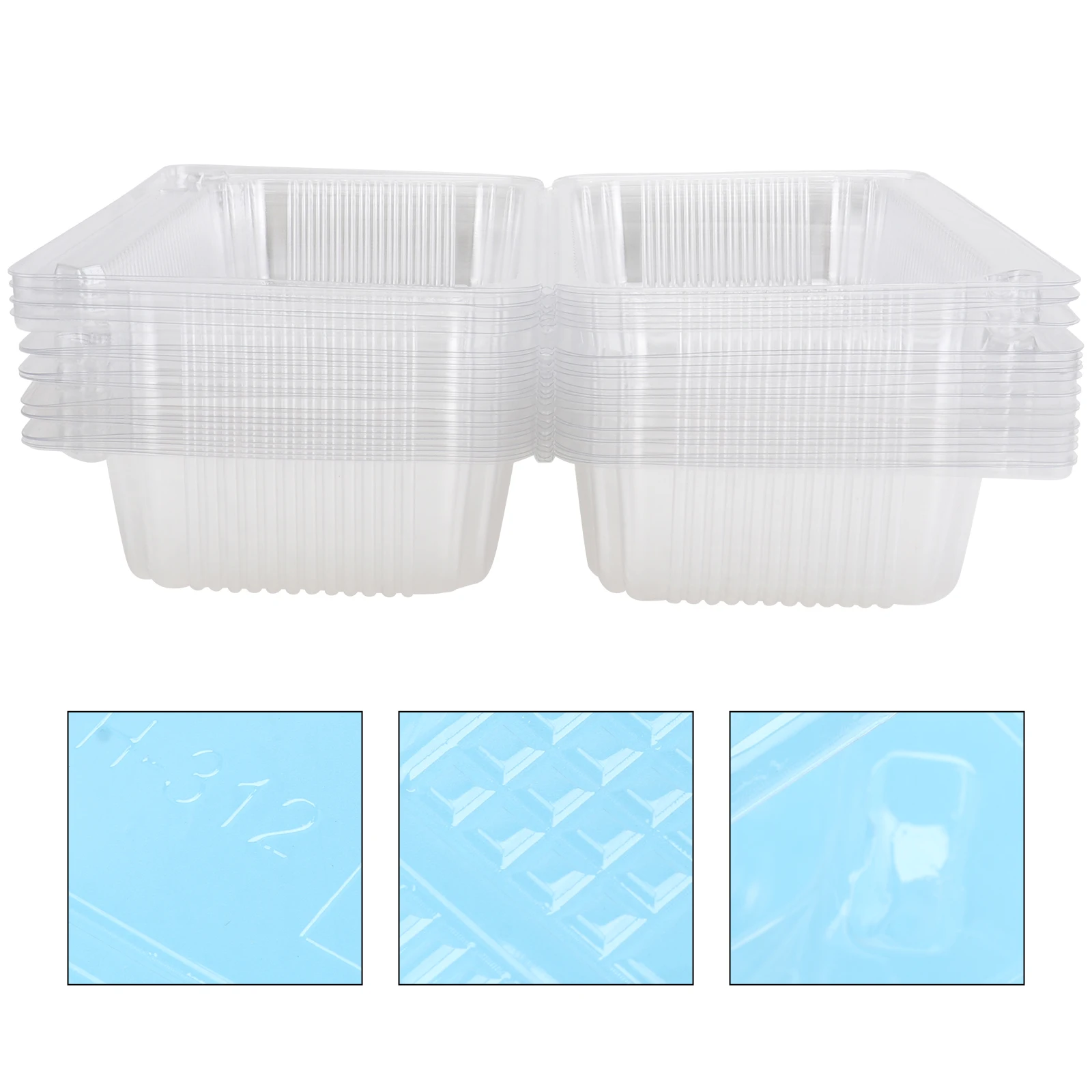 25pcs Bakery Box For Transparent Fruit Carry Out Box Disposable Salad Meal Mini Cake Boxs Food Storage Dessert Pastry Take