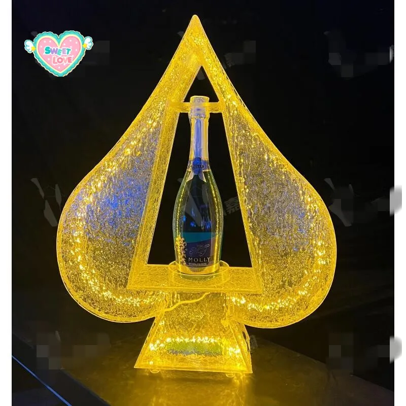 

NEW Ace of Spades LED Luminous Champagne Wine Bottle Presenter Glowing Glorifier Display VIP Service Tray for Night Club Lounge