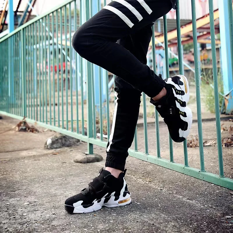 Air-cushioned Sports Shoes Young Unisex Male Female Students Casual Inside the High-Walking Couples Running Tide Sneakers