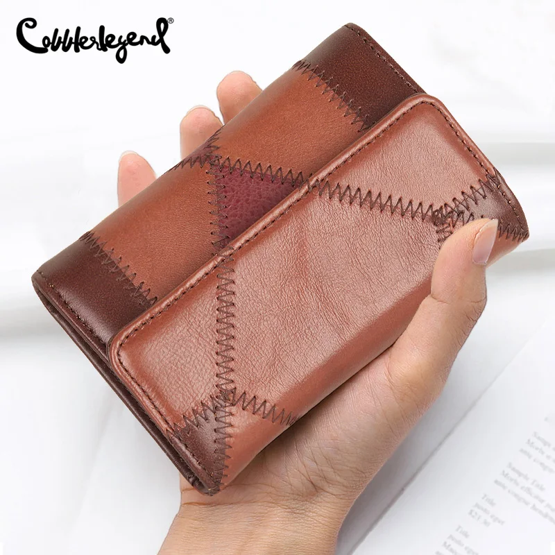 Cobbler Legen Women's Short Wallet Soft Leather Small Card Wallets Card Holder Clutch Lady Purse