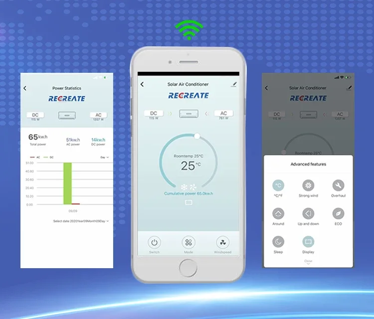 Solar Ac 12000btu Hybrid Aire Acondicionado Solar Powered Air Conditioner Home Cooling System 6