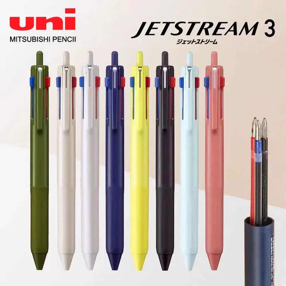 1PC Japan UNI JETSTREAM Multi-function Pen Three Color Ballpoint Pen SXE3-507 0.5/0.7mm Back To School Supplies Stationery