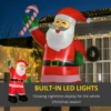 Oxford Giant LED Lighted Christmas Inflatable Santa Claus With Candy Cane Outdoor Garden New Year Decoration Christmas Figure 2
