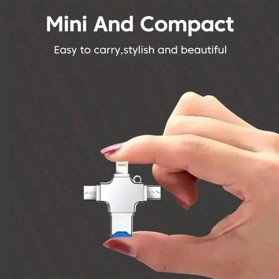 4IN1 Memory Card Reader Type-C OTG Adapter for iPhone Laptop PC USB A Micro SD Card Reader Samsung Huawei Xiaomi LG