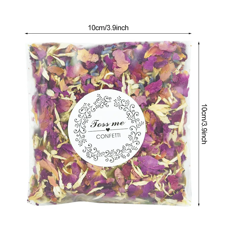 10Packs Natural Wedding Confetti Dried Flower Rose Petals Pop Bridal Shower Birthday Party Decoration DIY Valentine's Day Gift