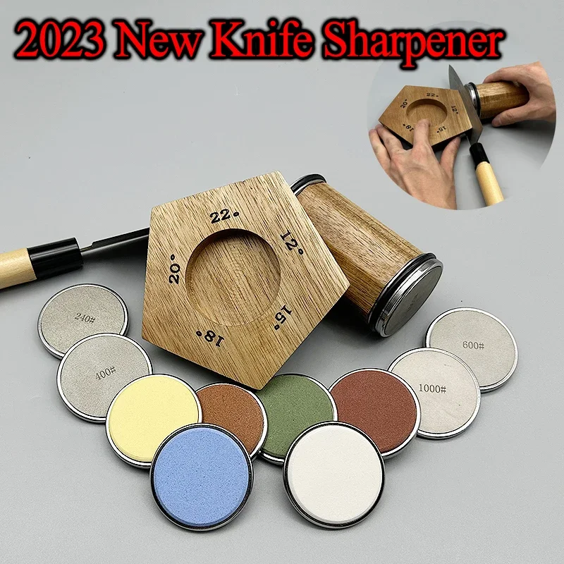 Pro Magnetic Rolling Knife Sharpener Tumbler 15 18 20 21 22 Degree Angle  Roller Detachable Sharpening Stone Bladesmith System - AliExpress