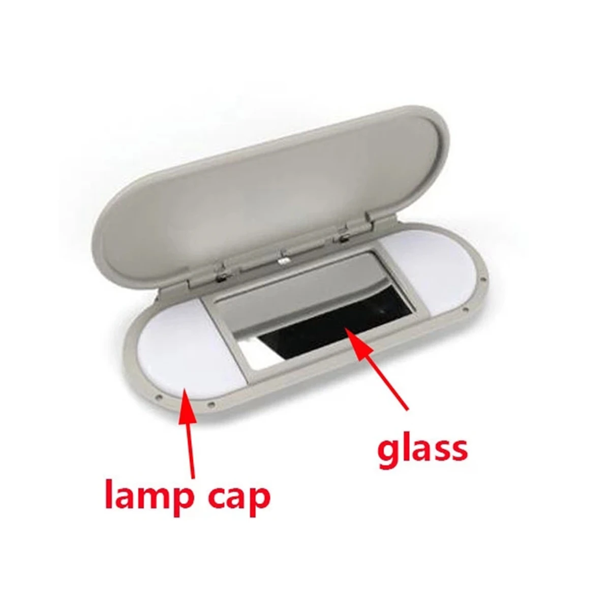 L16A-자동차 루프 선바이저 선바이저 메이크업 미러 유리 커버 라이트 램프 캡..