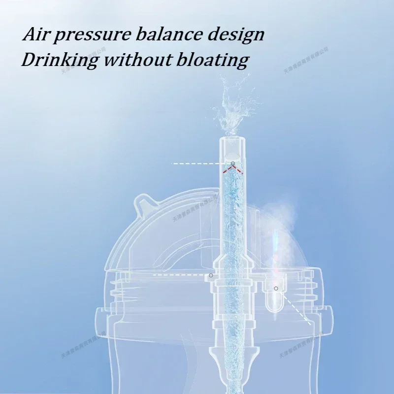 300ML Baby Bottle Baby Feeding Bottle with Handle Round Children's Water Bottle Controllable Water Flow Rate Milk Bottle